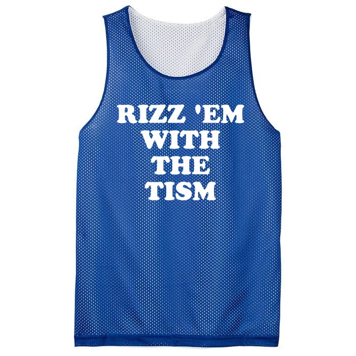 Funny Rizz Em With The Tism Autism Meme Great Gift Mesh Reversible Basketball Jersey Tank