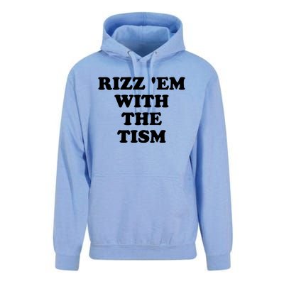 Funny Rizz Em With The Tism Autism Meme Great Gift Unisex Surf Hoodie