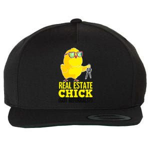 Funny Real Estate Chick Gift Realtor Agent Homeowner Gift Wool Snapback Cap