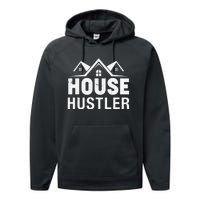 Funny Real Estate Realtor House Hustler Performance Fleece Hoodie