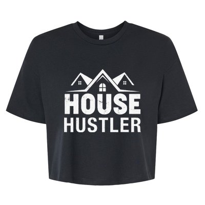 Funny Real Estate Realtor House Hustler Bella+Canvas Jersey Crop Tee