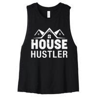 Funny Real Estate Realtor House Hustler Women's Racerback Cropped Tank