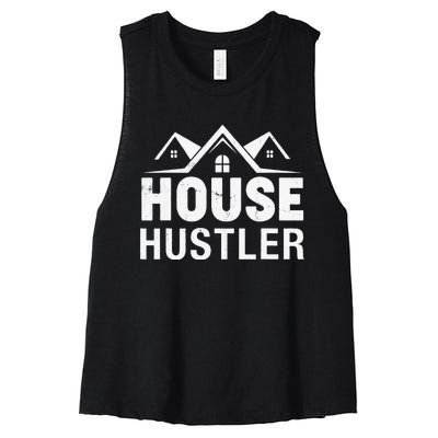 Funny Real Estate Realtor House Hustler Women's Racerback Cropped Tank