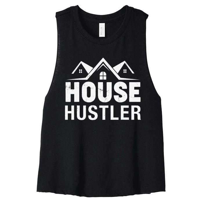 Funny Real Estate Realtor House Hustler Women's Racerback Cropped Tank