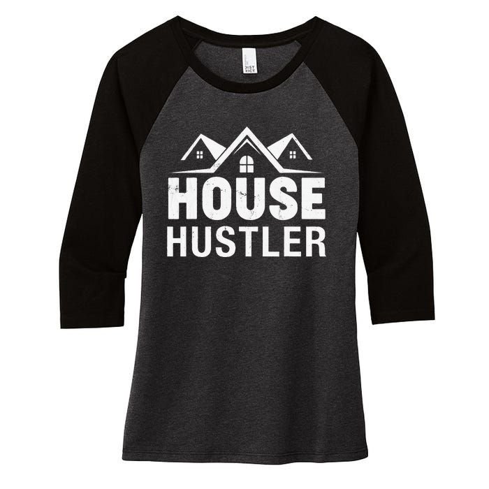 Funny Real Estate Realtor House Hustler Women's Tri-Blend 3/4-Sleeve Raglan Shirt