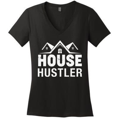 Funny Real Estate Realtor House Hustler Women's V-Neck T-Shirt