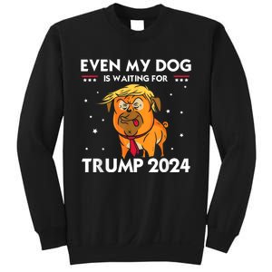 Funny Republicans Even My Dog Is Waiting For Trump 2024 Sweatshirt