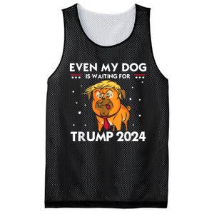 Funny Republicans Even My Dog Is Waiting For Trump 2024 Mesh Reversible Basketball Jersey Tank