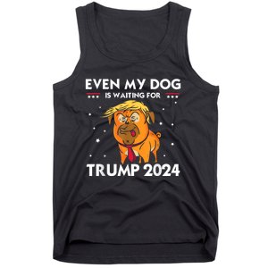 Funny Republicans Even My Dog Is Waiting For Trump 2024 Tank Top