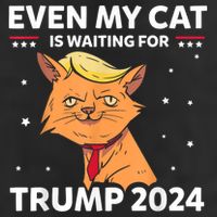 Funny Republicans Even My Cat Is Waiting For Trump 2024 Cool Comfort Performance Bucket Hat