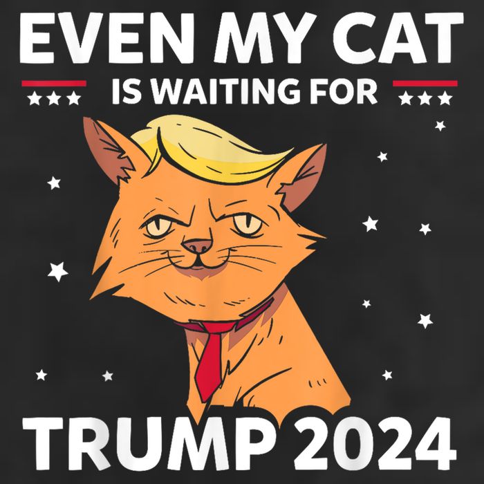 Funny Republicans Even My Cat Is Waiting For Trump 2024 Cool Comfort Performance Bucket Hat