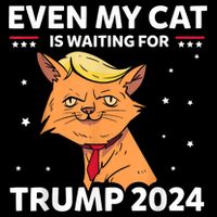 Funny Republicans Even My Cat Is Waiting For Trump 2024 Button