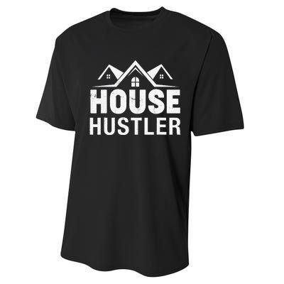 Funny Real Estate Realtor House Hustler Performance Sprint T-Shirt