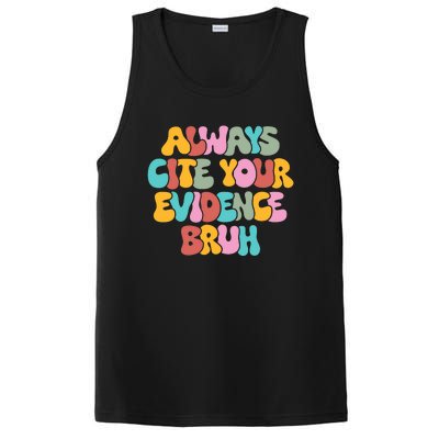 Funny Retro English Teacher Always Cite Your Evidence Bruh PosiCharge Competitor Tank