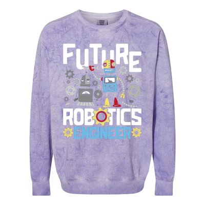 Future Robotics Engineer Engineering Robot Lover Cyborg Colorblast Crewneck Sweatshirt