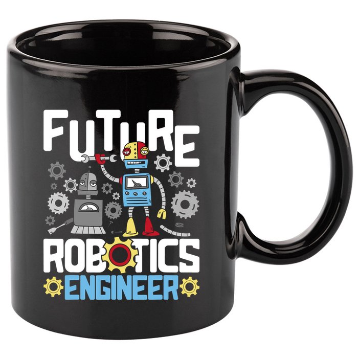 Future Robotics Engineer Engineering Robot Lover Cyborg 11oz C Handle Ceramic Mug