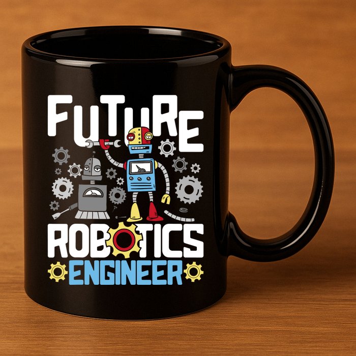 Future Robotics Engineer Engineering Robot Lover Cyborg 11oz C Handle Ceramic Mug