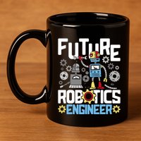 Future Robotics Engineer Engineering Robot Lover Cyborg 11oz C Handle Ceramic Mug
