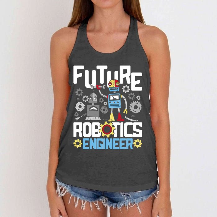Future Robotics Engineer Engineering Robot Lover Cyborg Women's Knotted Racerback Tank