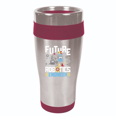 Future Robotics Engineer Engineering Robot Lover Cyborg 16oz Travel Tumbler