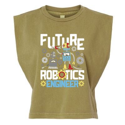 Future Robotics Engineer Engineering Robot Lover Cyborg Garment-Dyed Women's Muscle Tee