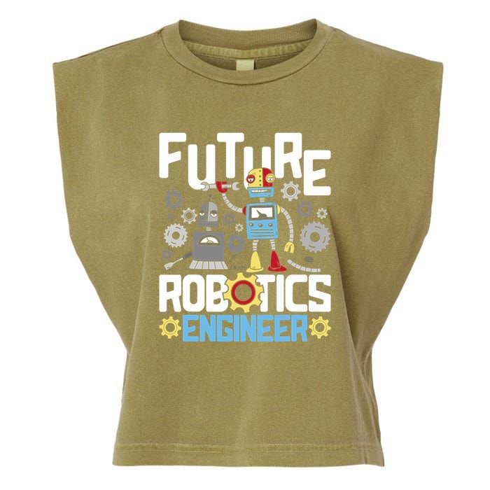 Future Robotics Engineer Engineering Robot Lover Cyborg Garment-Dyed Women's Muscle Tee