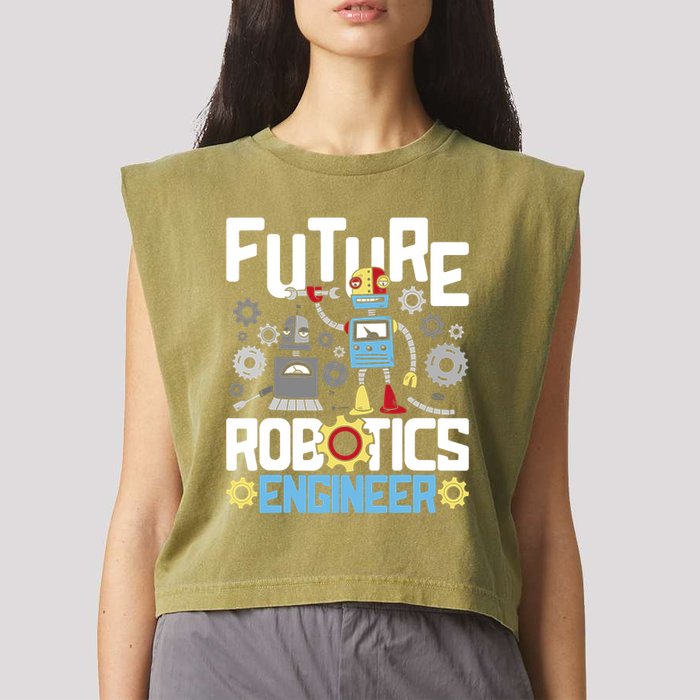 Future Robotics Engineer Engineering Robot Lover Cyborg Garment-Dyed Women's Muscle Tee