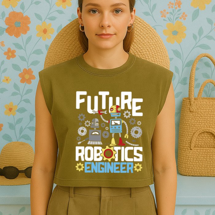 Future Robotics Engineer Engineering Robot Lover Cyborg Garment-Dyed Women's Muscle Tee