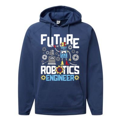 Future Robotics Engineer Engineering Robot Lover Cyborg Performance Fleece Hoodie