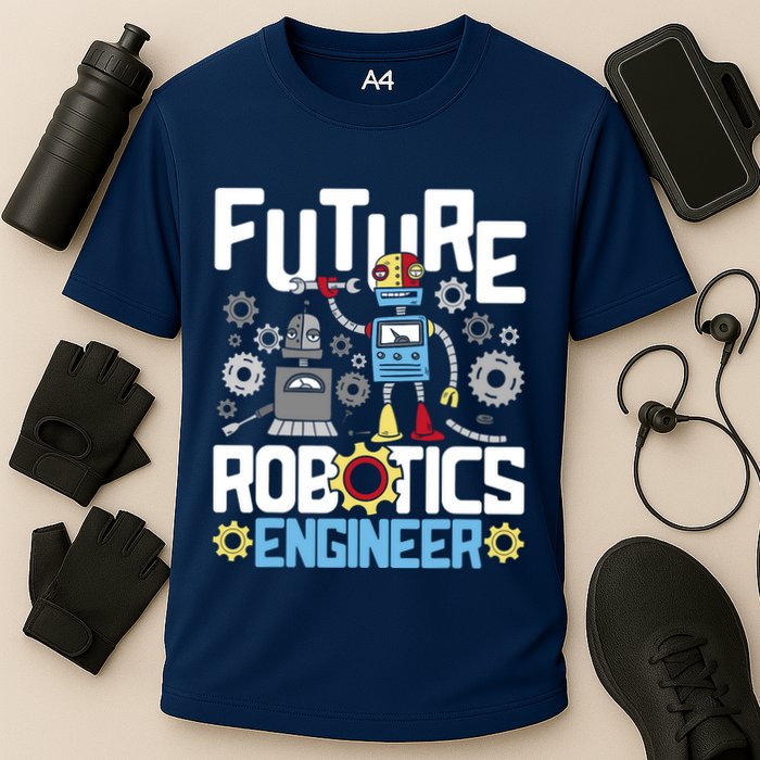 Future Robotics Engineer Engineering Robot Lover Cyborg Performance Shirt