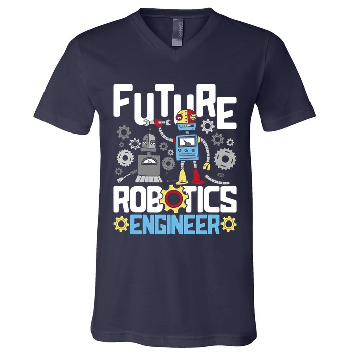 Future Robotics Engineer Engineering Robot Lover Cyborg V-Neck T-Shirt