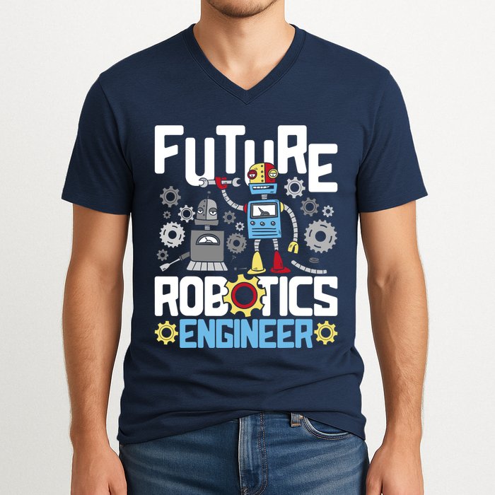 Future Robotics Engineer Engineering Robot Lover Cyborg V-Neck T-Shirt