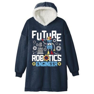 Future Robotics Engineer Engineering Robot Lover Cyborg Hooded Wearable Blanket