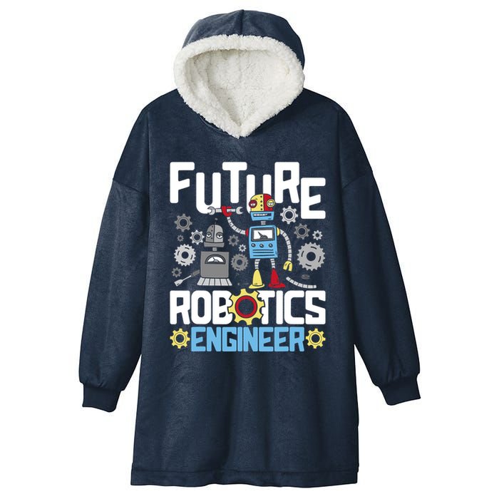 Future Robotics Engineer Engineering Robot Lover Cyborg Hooded Wearable Blanket