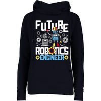 Future Robotics Engineer Engineering Robot Lover Cyborg Womens Funnel Neck Pullover Hood