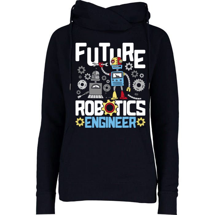 Future Robotics Engineer Engineering Robot Lover Cyborg Womens Funnel Neck Pullover Hood