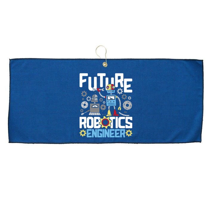 Future Robotics Engineer Engineering Robot Lover Cyborg Large Microfiber Waffle Golf Towel