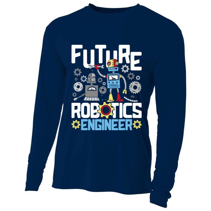Future Robotics Engineer Engineering Robot Lover Cyborg Cooling Performance Long Sleeve Crew