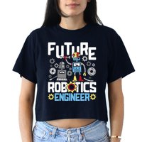 Future Robotics Engineer Engineering Robot Lover Cyborg Crop Top