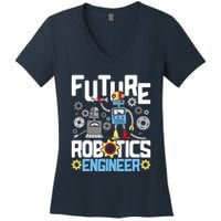 Future Robotics Engineer Engineering Robot Lover Cyborg Women's V-Neck T-Shirt