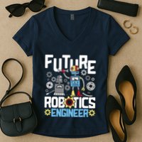 Future Robotics Engineer Engineering Robot Lover Cyborg Women's V-Neck T-Shirt