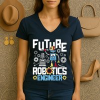 Future Robotics Engineer Engineering Robot Lover Cyborg Women's V-Neck T-Shirt