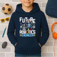 Future Robotics Engineer Engineering Robot Lover Cyborg Kids Hoodie