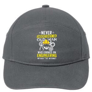 Funny Retired Engineer Grandpa With Engineering Degree 7-Panel Snapback Hat