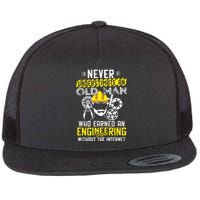 Funny Retired Engineer Grandpa With Engineering Degree Flat Bill Trucker Hat