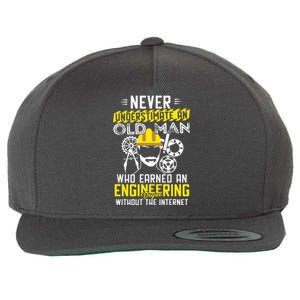 Funny Retired Engineer Grandpa With Engineering Degree Wool Snapback Cap