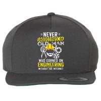 Funny Retired Engineer Grandpa With Engineering Degree Wool Snapback Cap