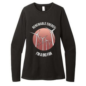 Funny Renewable Energy Environtal Gift Cool Wind Turbine Great Gift Womens CVC Long Sleeve Shirt