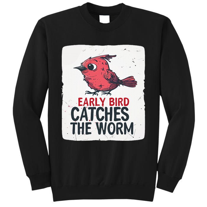 Funny Red Early Bird Costume For Worm Idiom Speech Lovers Sweatshirt