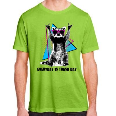 Funny Retro Everyday Is Trash Day Raccoon Adult ChromaSoft Performance T-Shirt